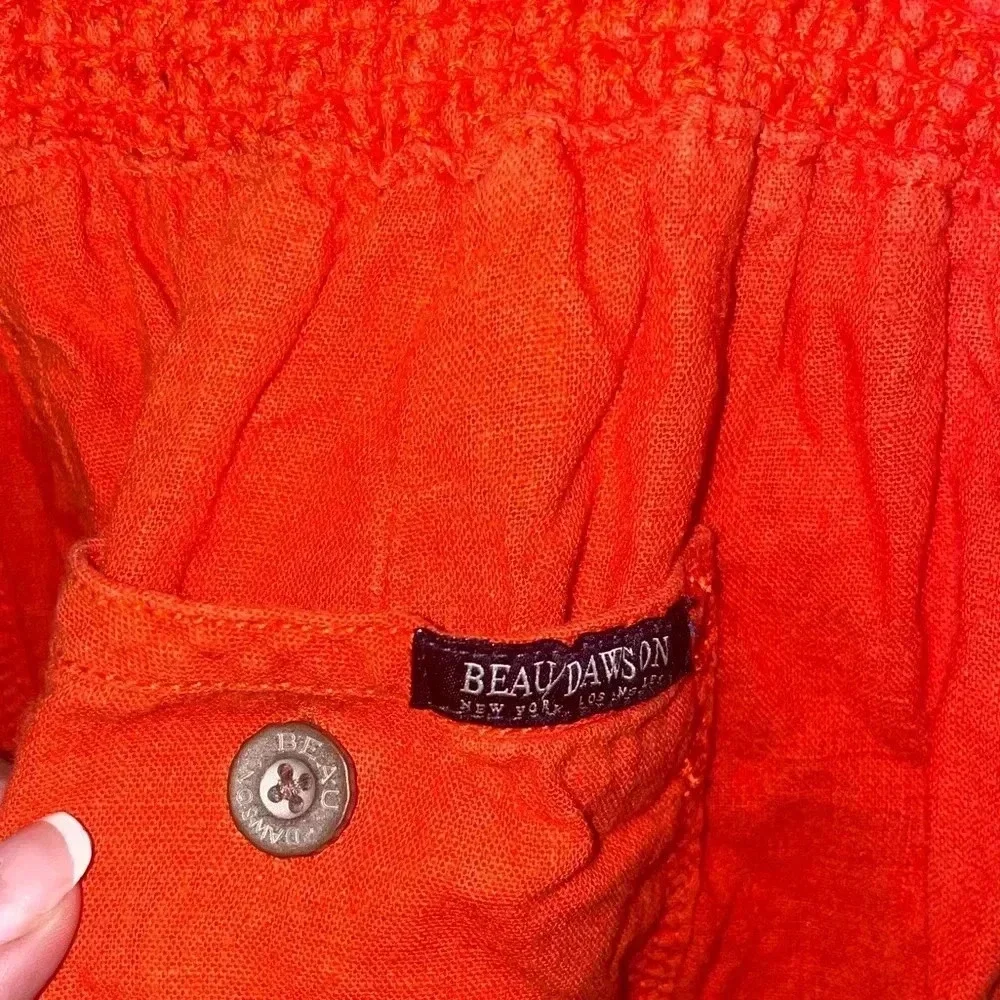 Beau/Dawson orange linen‎ blend pants size XLarge